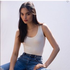 Reformation Shani Top Ivory XS NWT